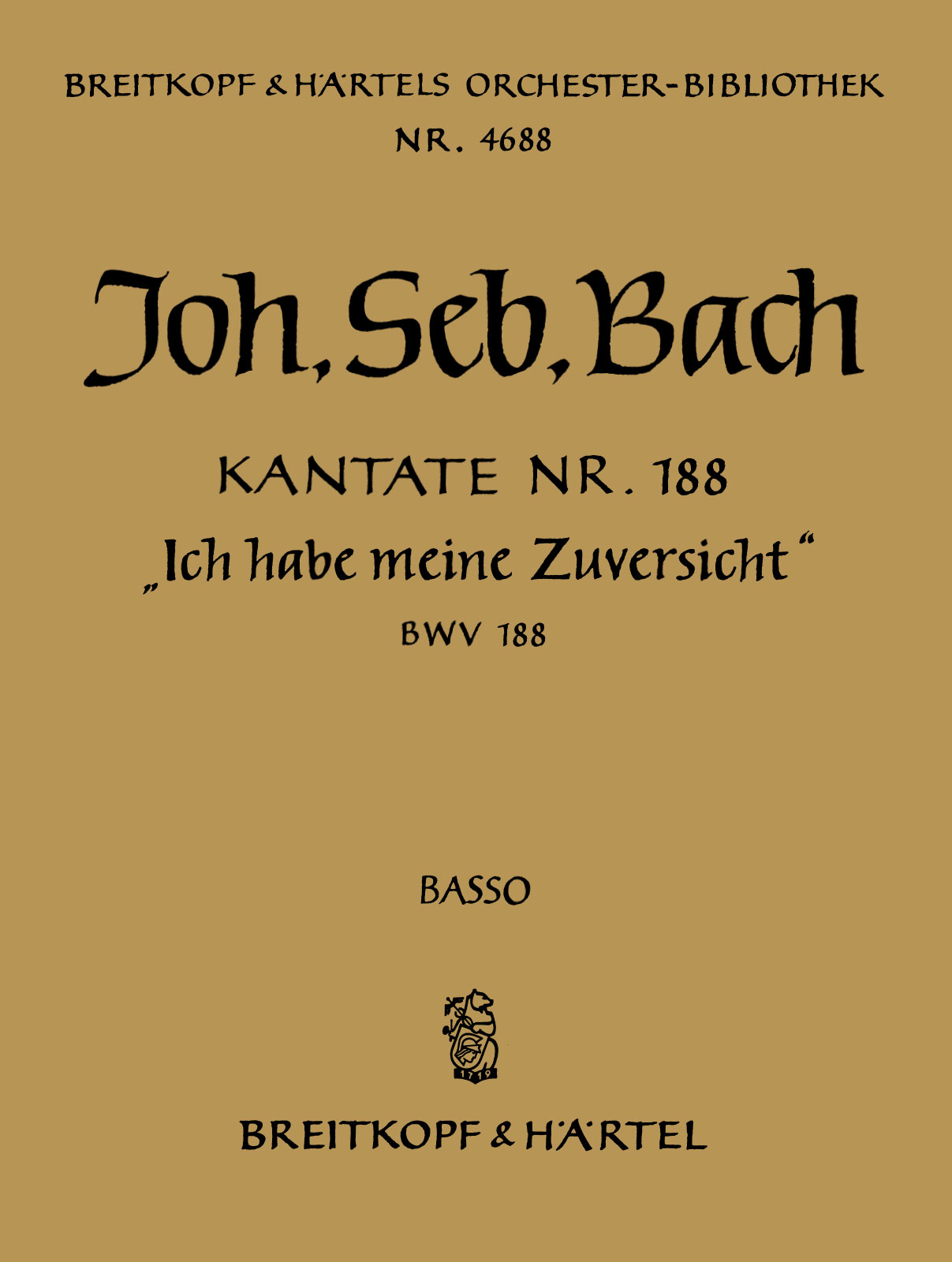 OB 4688-26 - Cantata BWV 188 “Ich habe meine Zuversicht” - Cover