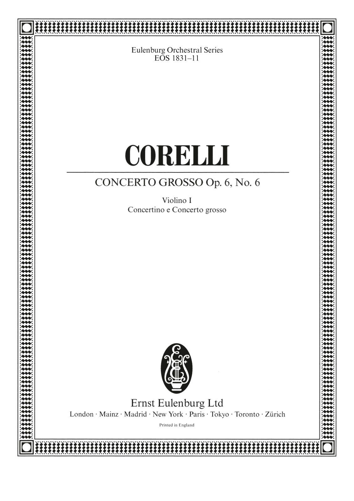 EOS 1831-15 - Concerto grosso op. 6 Nr. 6 F-dur - Cover