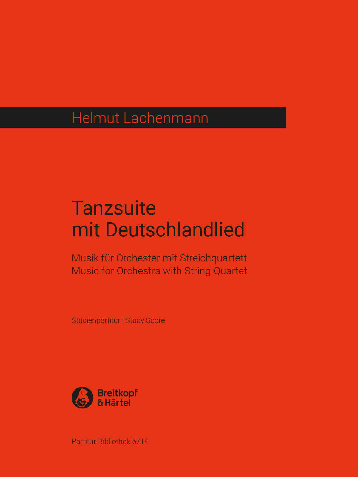 Helmut Lachenmann - Tanzsuite mit Deutschlandlied - Cover