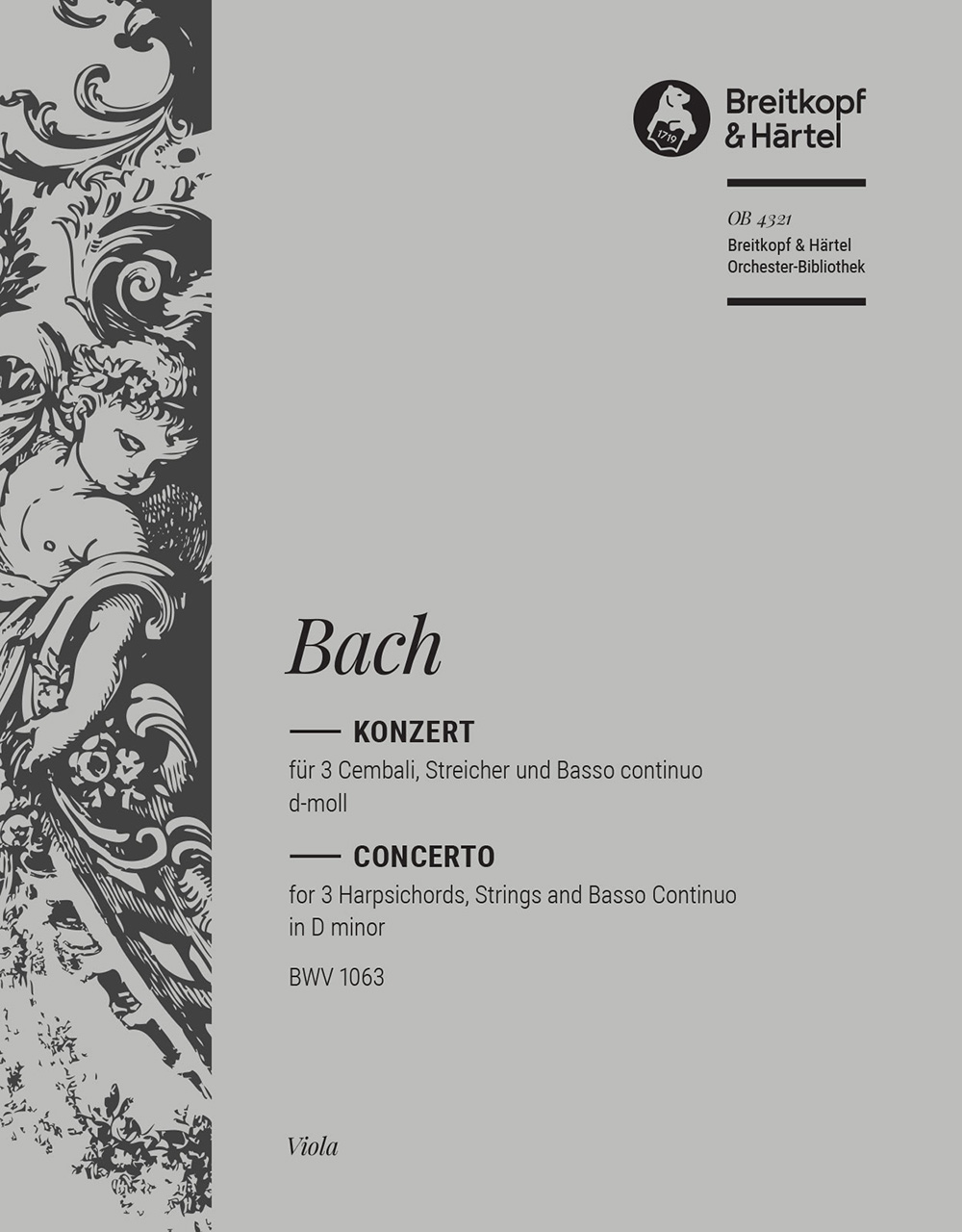 OB 4321-19 - Harpsichord Concerto in D minor BWV 1063 - Cover