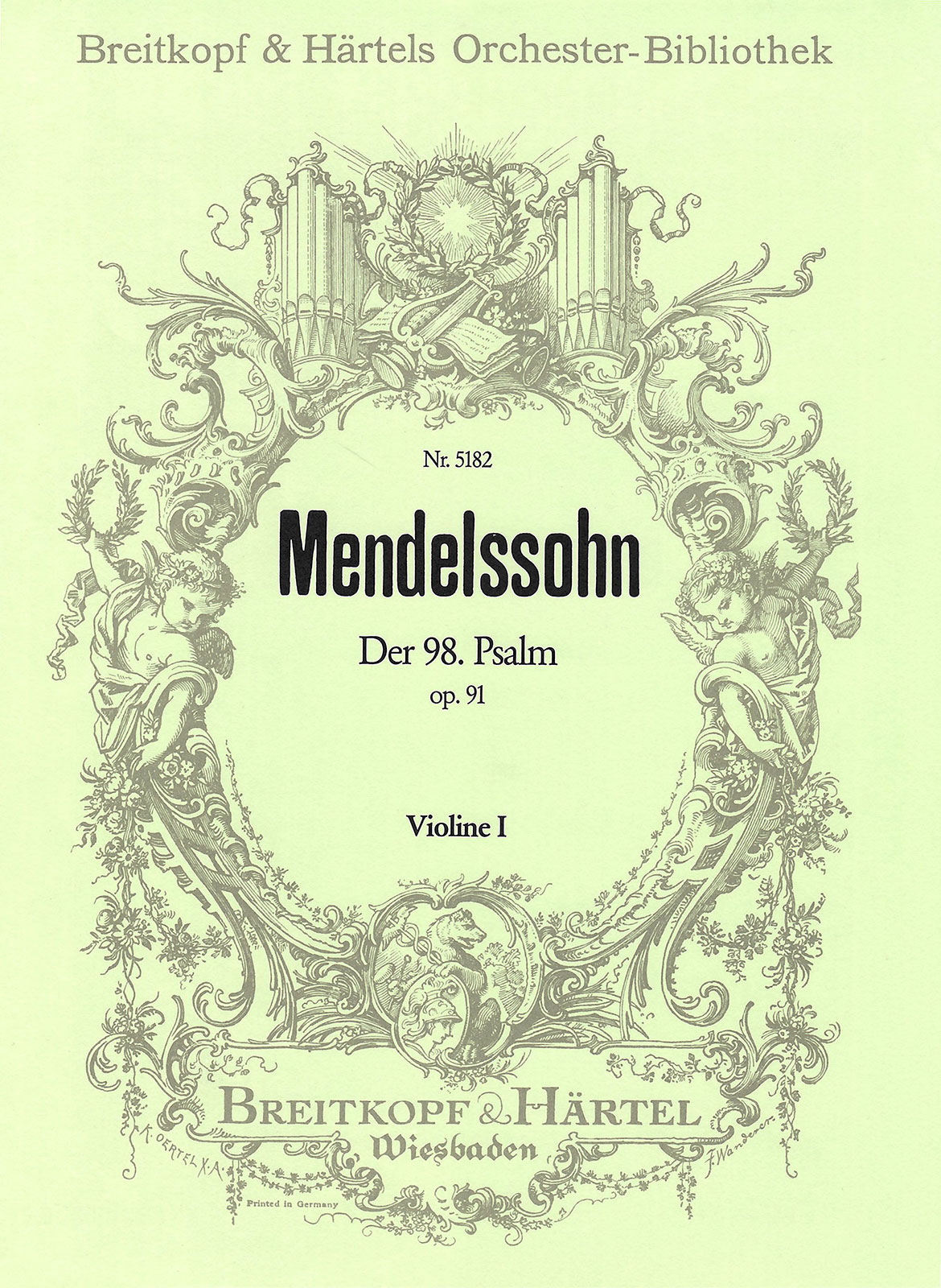 OB 5182-15 - Der 98. Psalm [op. 91] MWV A 23 „Singet dem Herrn“ - Cover