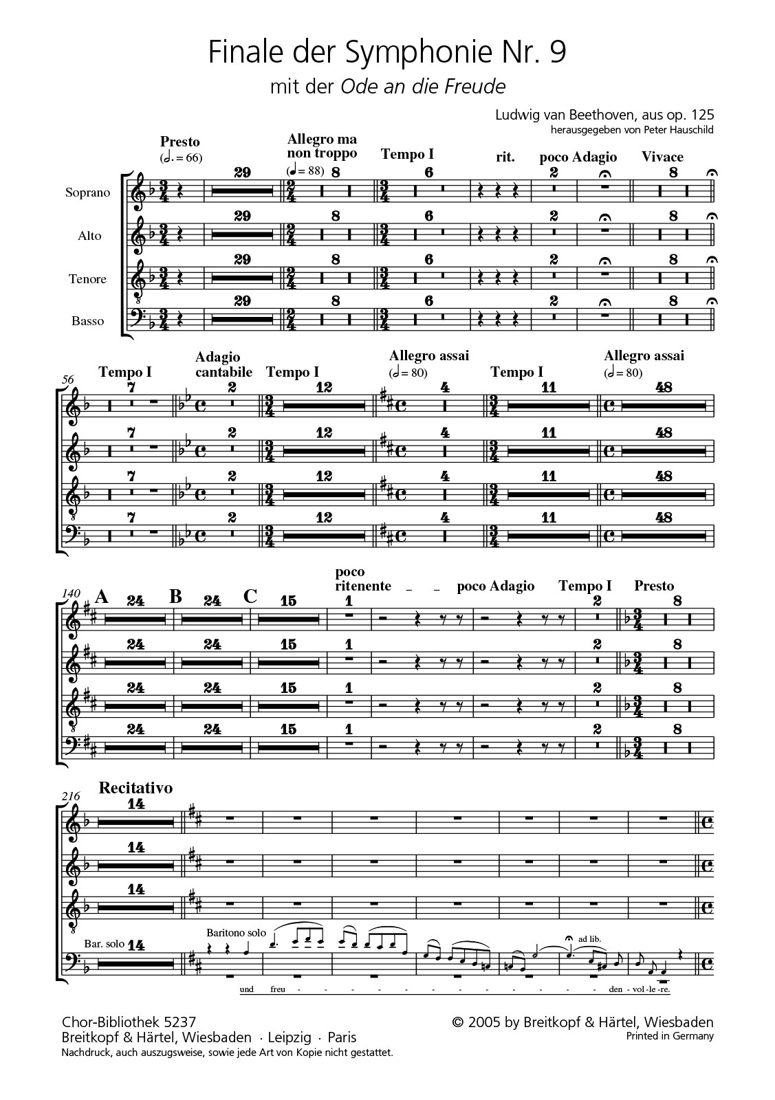 ChB 5237 - Symphony No. 9 in D minor Op. 125 - Cover