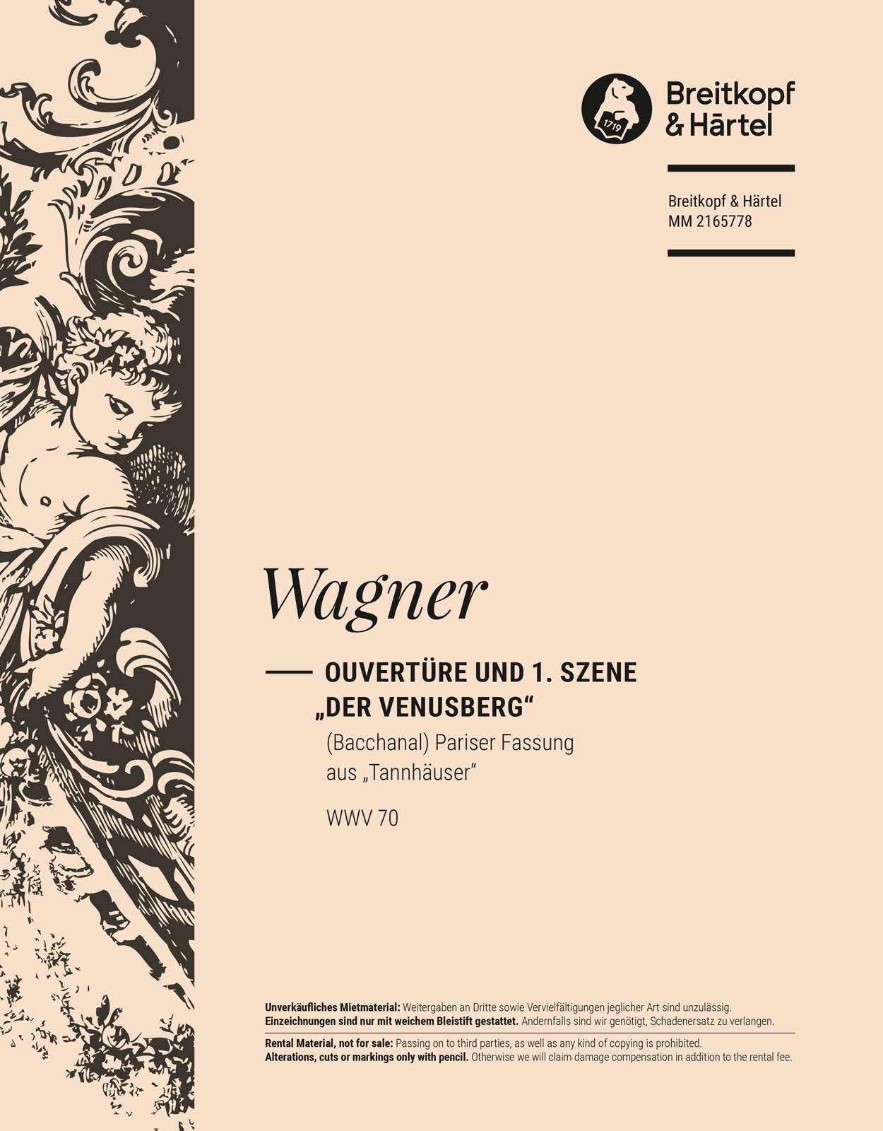 MM 2165778 - Tannhäuser und der Sängerkrieg auf Wartburg WWV 70 - Cover