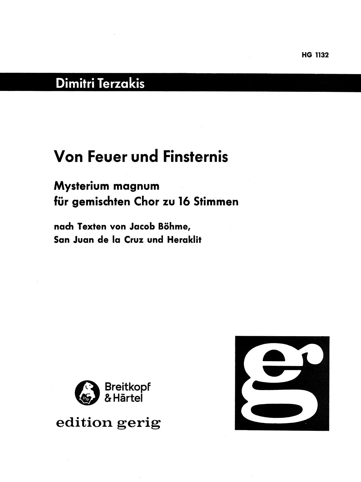 Dimitri Terzakis - Von Feuer und Finsternis - Cover