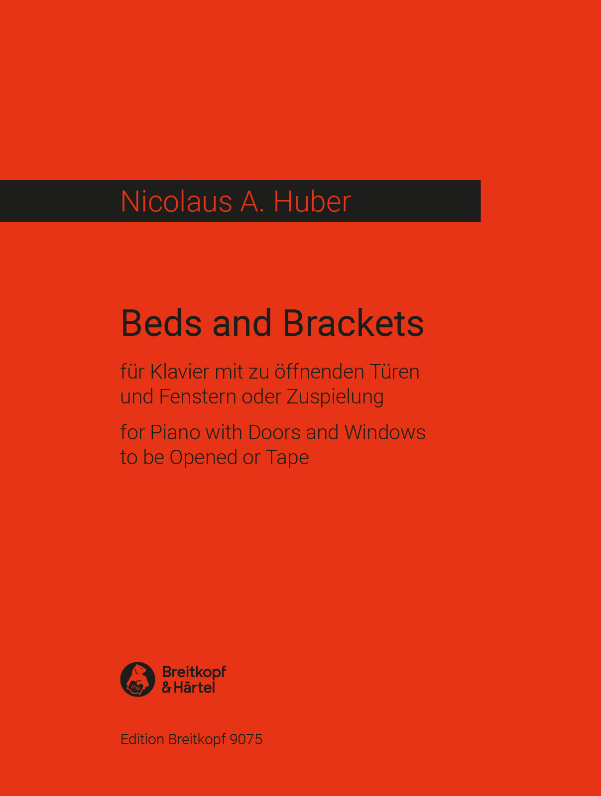 Nicolaus A. Huber - Beds and Brackets - Cover