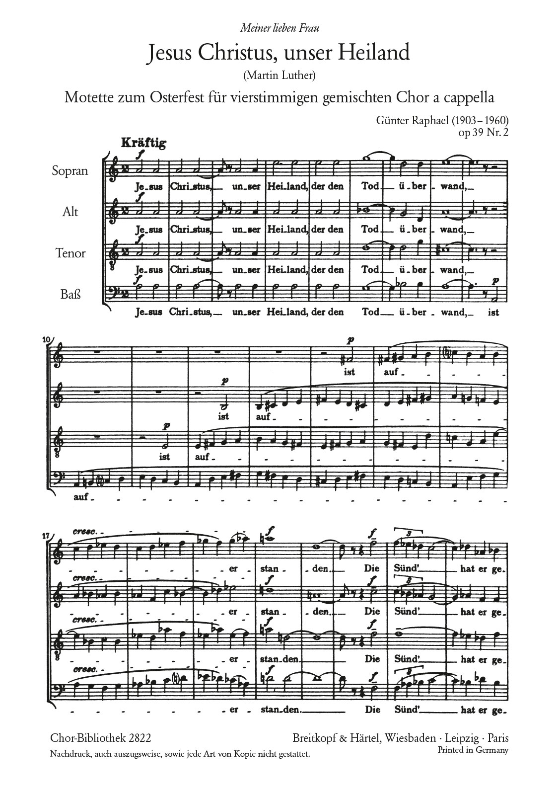 ChB 2822 - 3 Motetten op. 39 - Cover