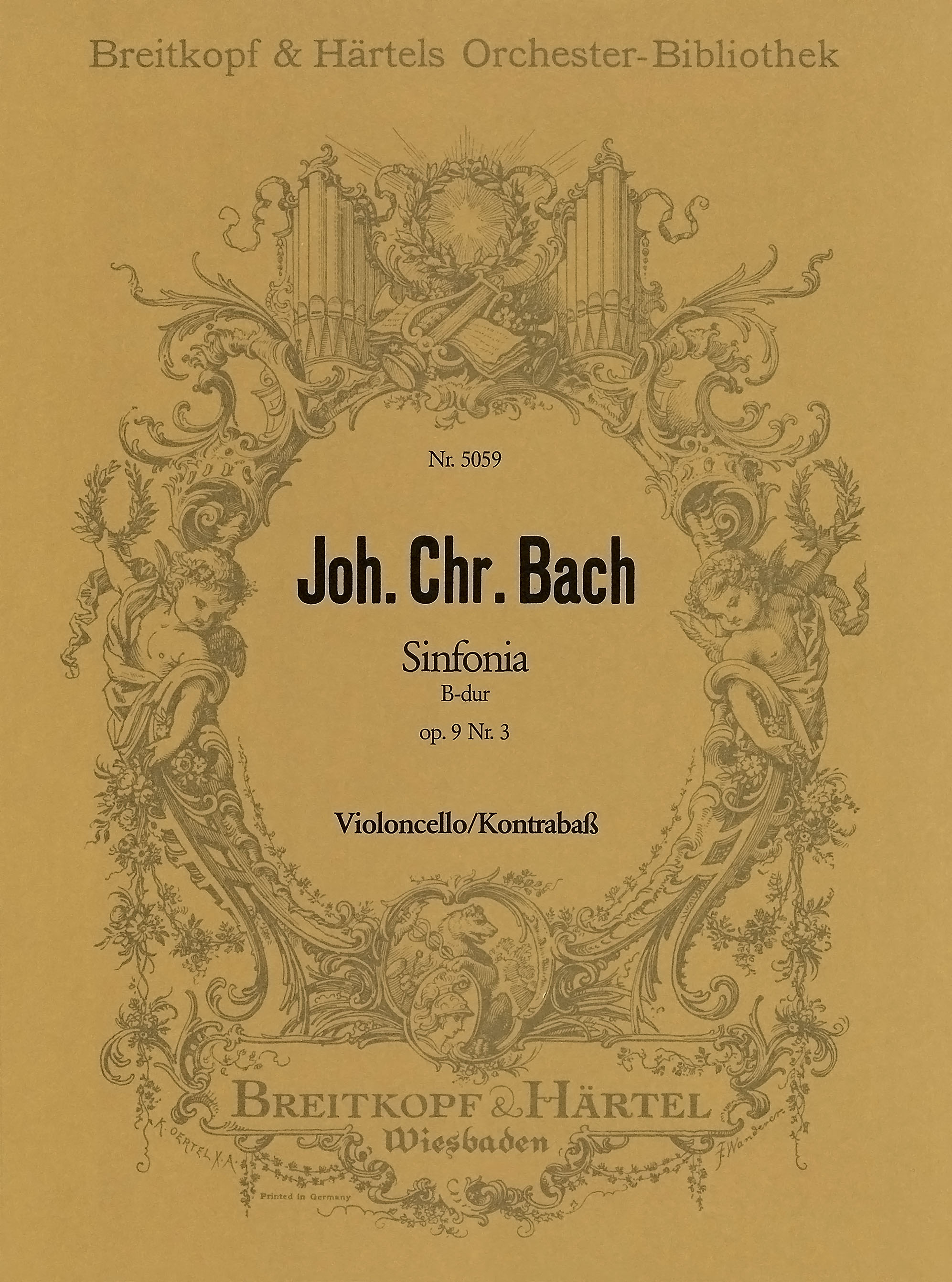 OB 5059-26 - Sinfonia in B flat major Op. 9 No. 3 - Cover