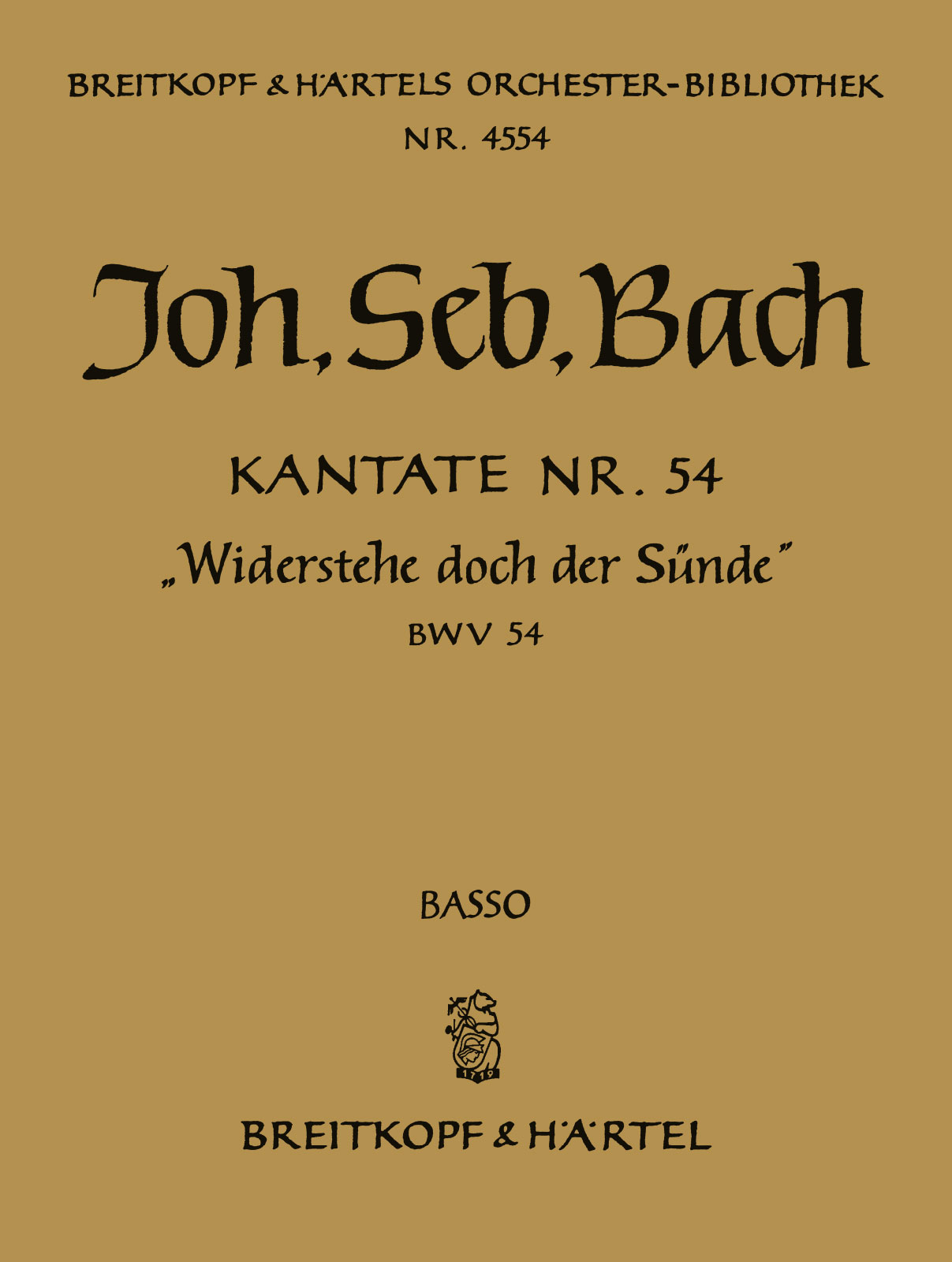 OB 4554-26 - Kantate BWV 54 „Widerstehe doch der Sünde“ - Cover
