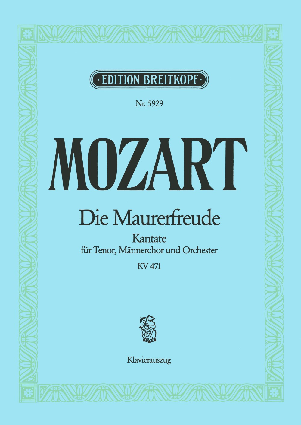 Wolfgang Amadeus Mozart - Die Maurerfreude Es-dur KV 471 - Cover