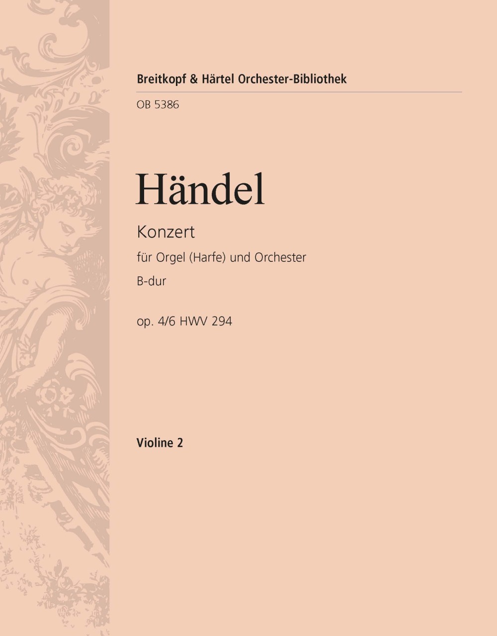 OB 5386-16 - Orgelkonzert (Nr. 6) B-dur op. 4/6 HWV 294 - Cover