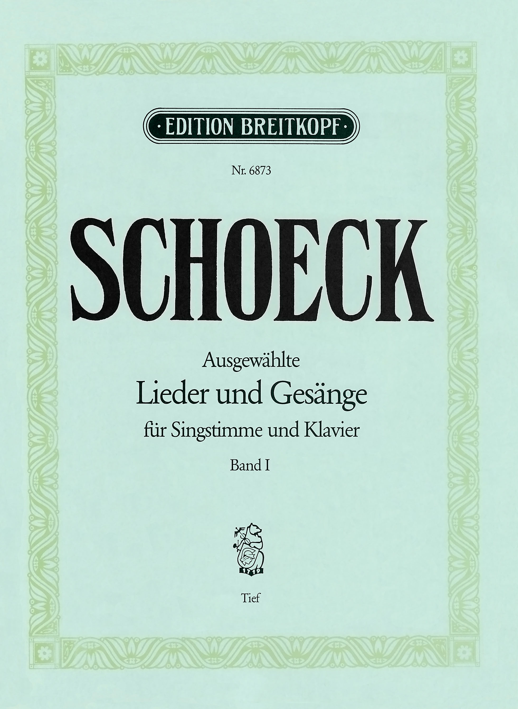 EB 6873 - Selected Lieder and Songs - Cover