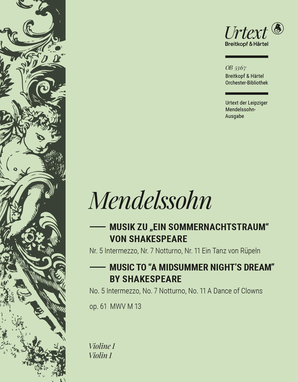 OB 5367-15 - A Midsummer Night’s Dream Op. 61 MWV M 13 - Cover
