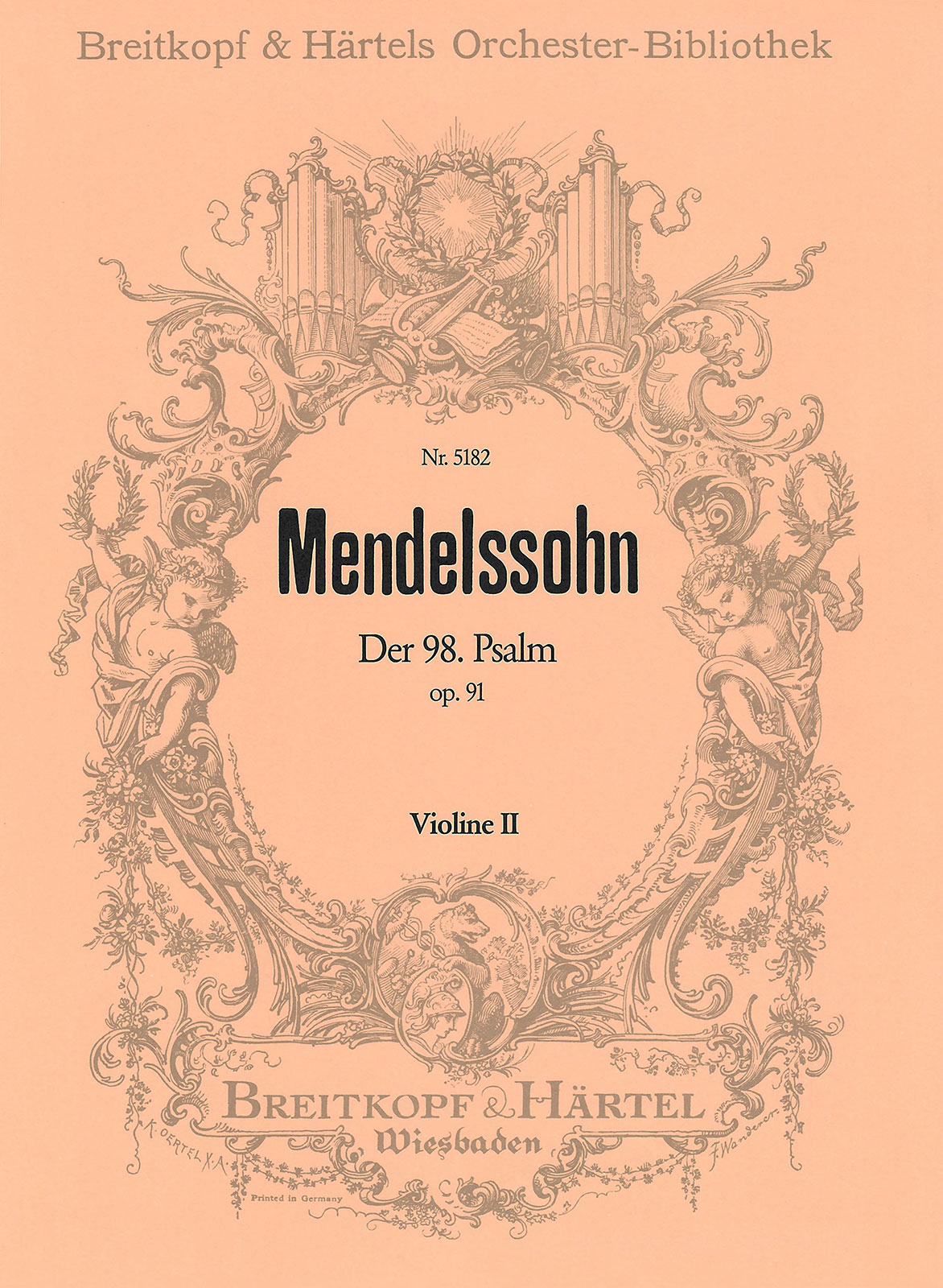 OB 5182-16 - Der 98. Psalm [op. 91] MWV A 23 „Singet dem Herrn“ - Cover