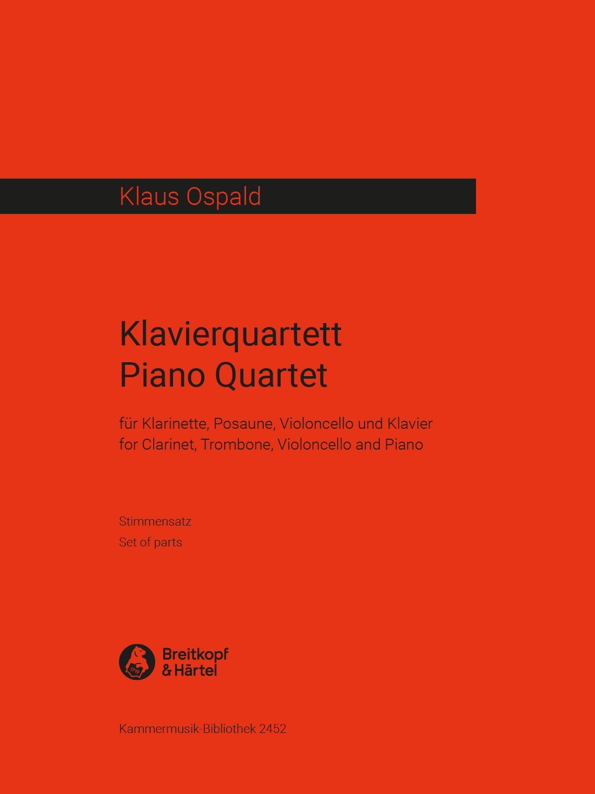 KM 2452D - Piano Quartet - Cover
