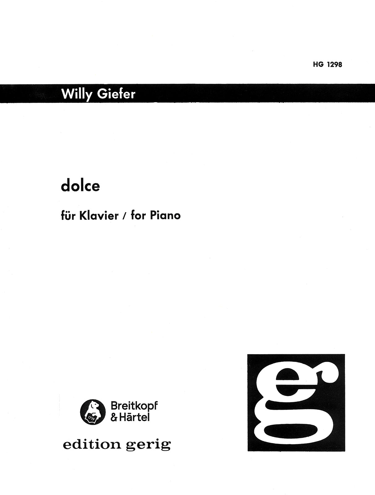 Willy Giefer - Dolce - Cover