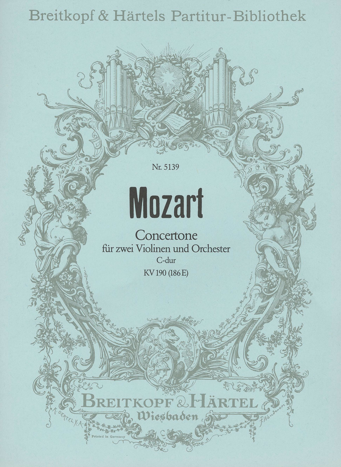 PB 5139 - Concertone in C major K. 190 (186E) - Cover