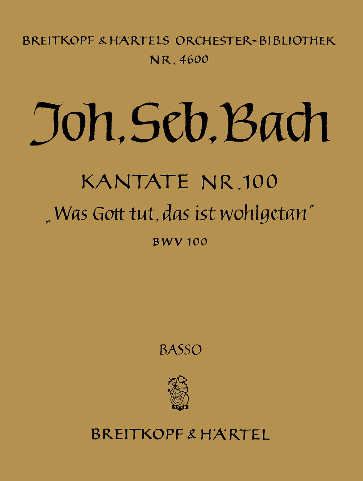 OB 4600-26 - Kantate BWV 100 „Was Gott tut, das ist wohlgetan“ - Cover