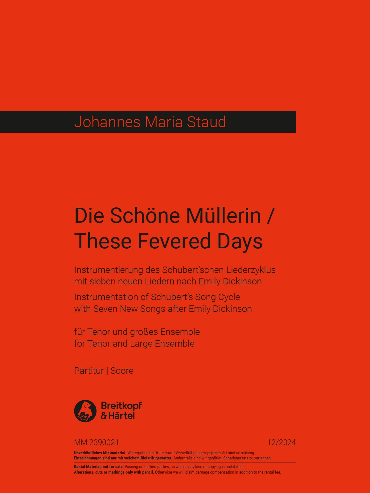 MM 2390021 - Die Schöne Müllerin / These Fevered Days - Cover