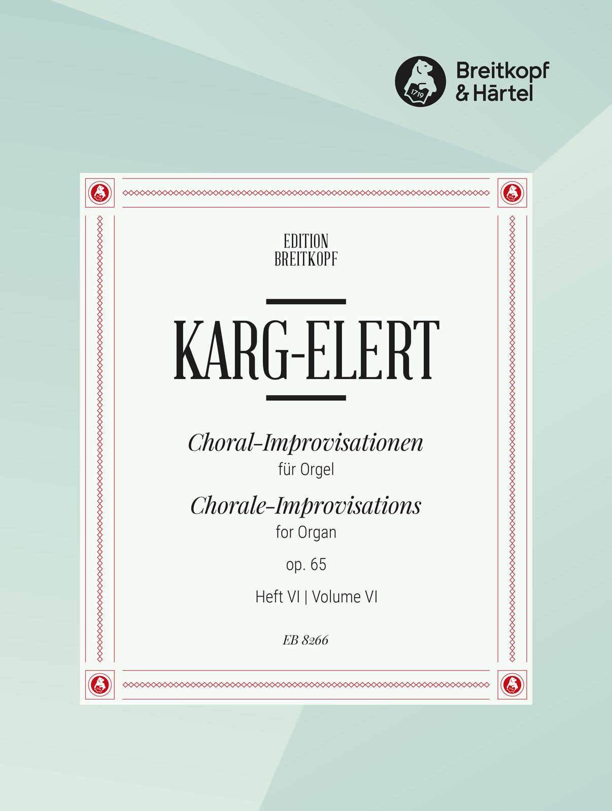 EB 8266 - 66 Choral-Improvisationen op. 65 - Cover