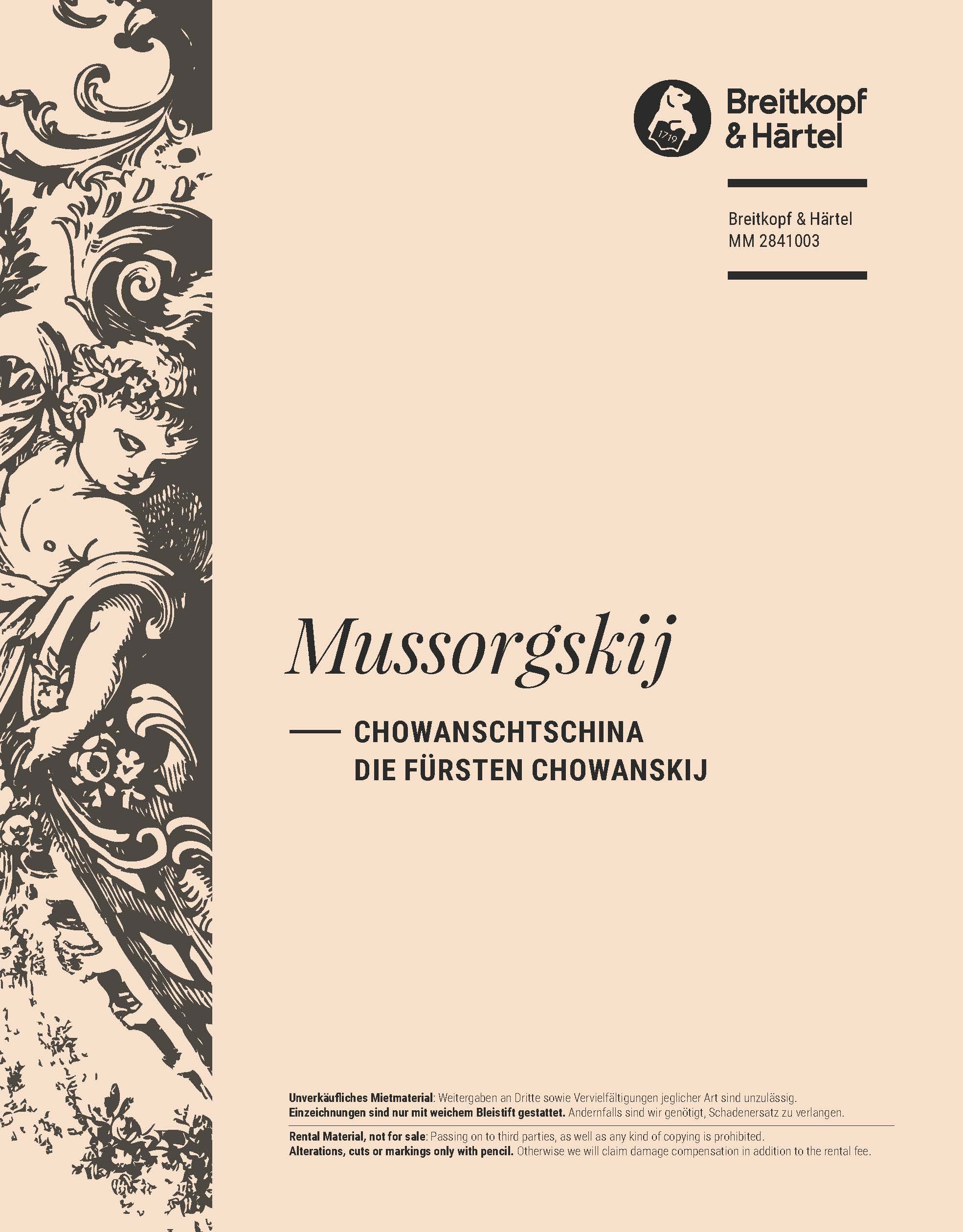 MM 2841003 - Chowanschtschina / Die Fürsten Chowanskij - Cover