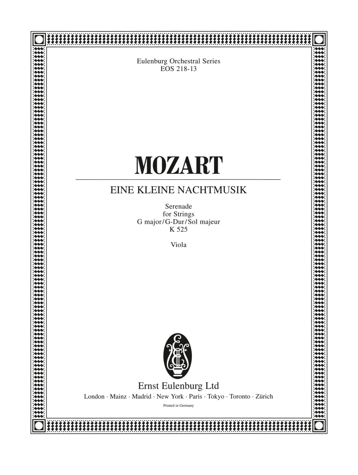 EOS 218-19 - Eine kleine Nachtmusik G-dur KV 525 - Cover