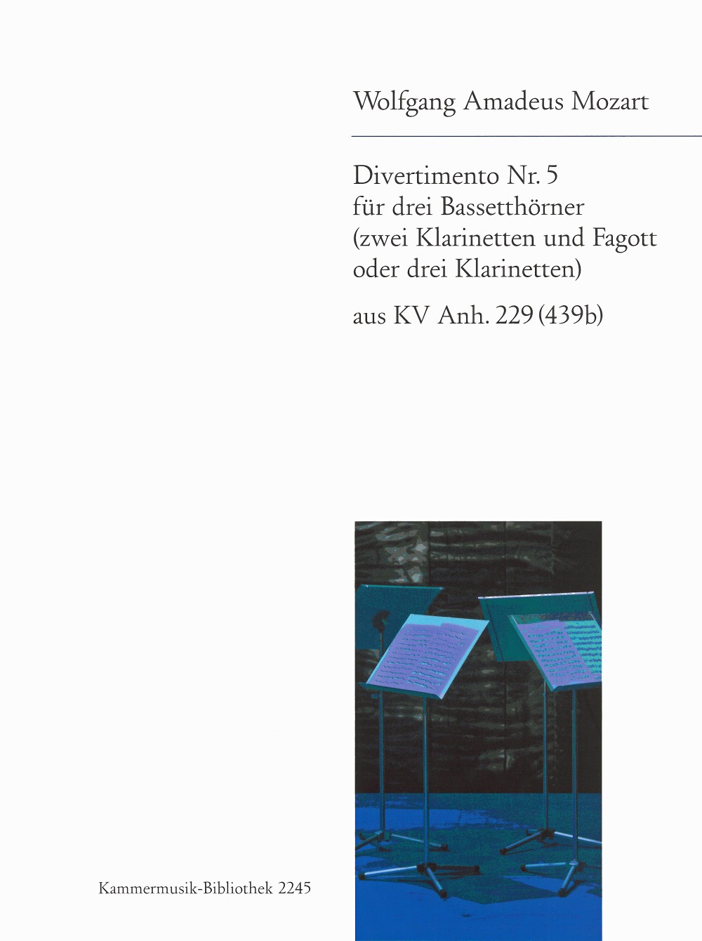 KM 2245 - 5 Divertimenti KV 439b (Anh. 229) - Cover