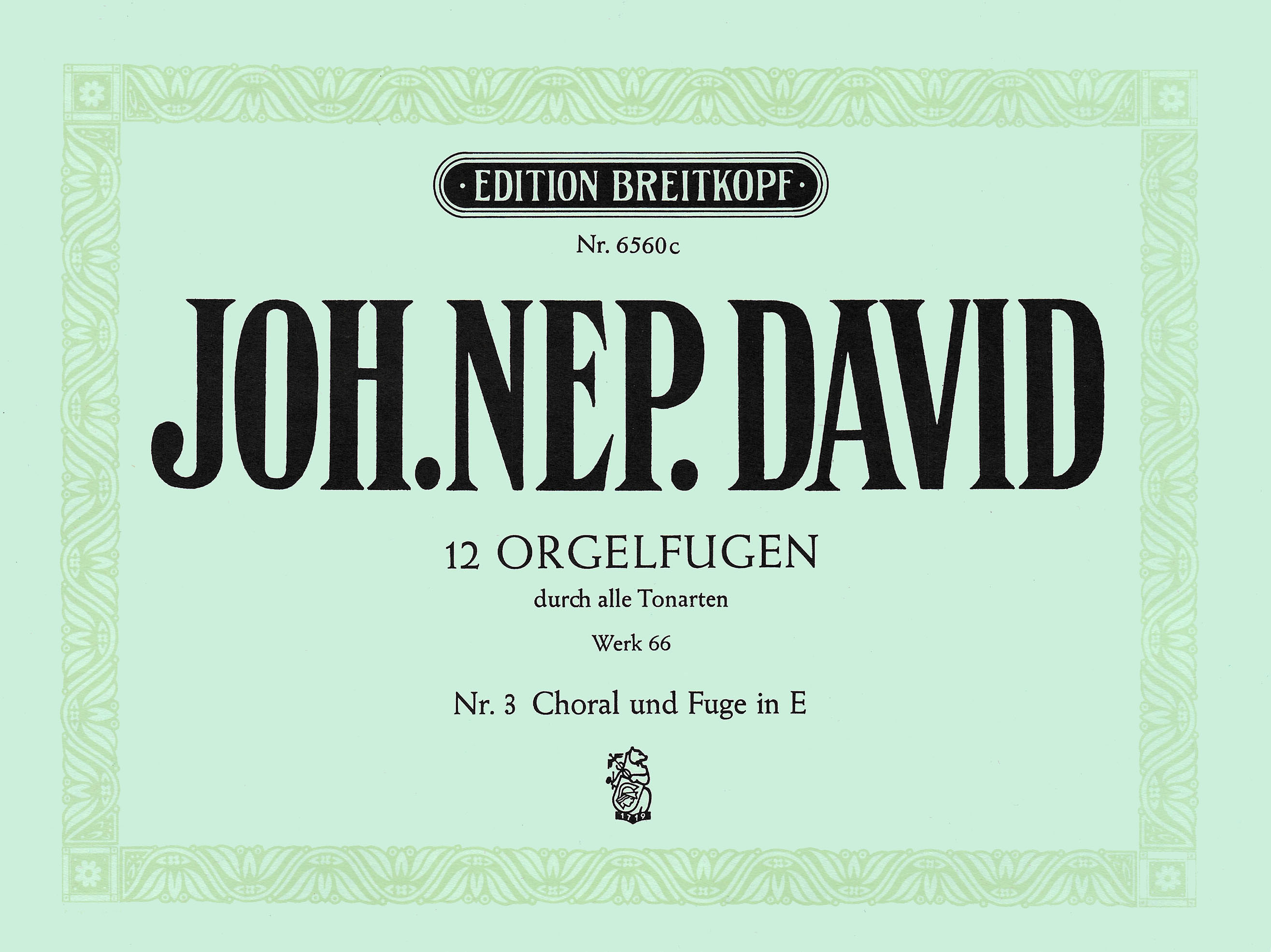 EB 6957 - 12 Orgelfugen durch alle Tonarten Werk 66 - Cover