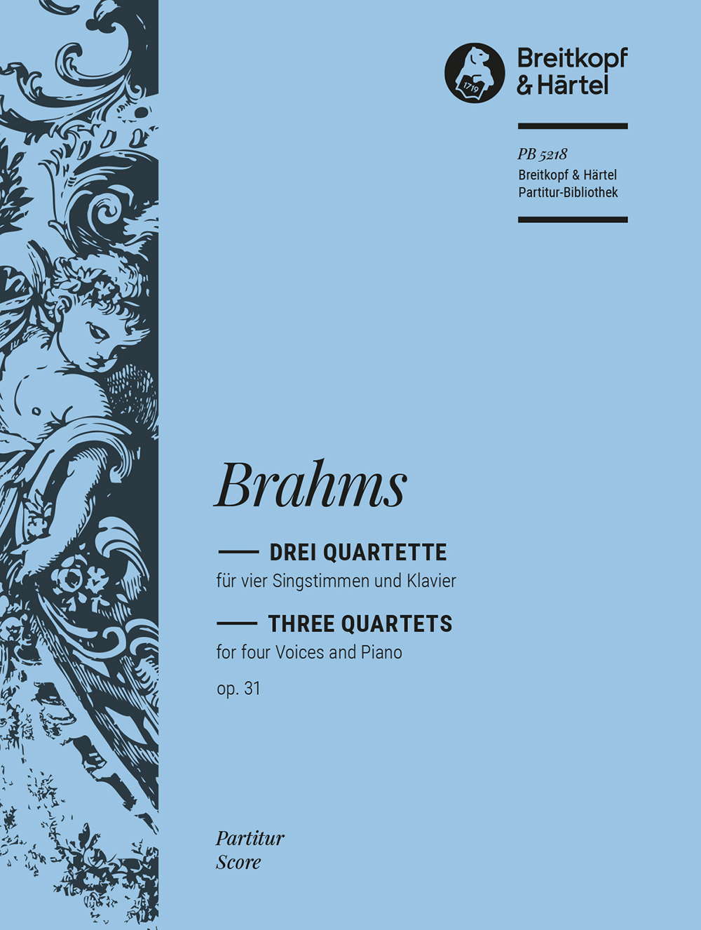 Johannes Brahms - 3 Quartette op. 31 - Cover