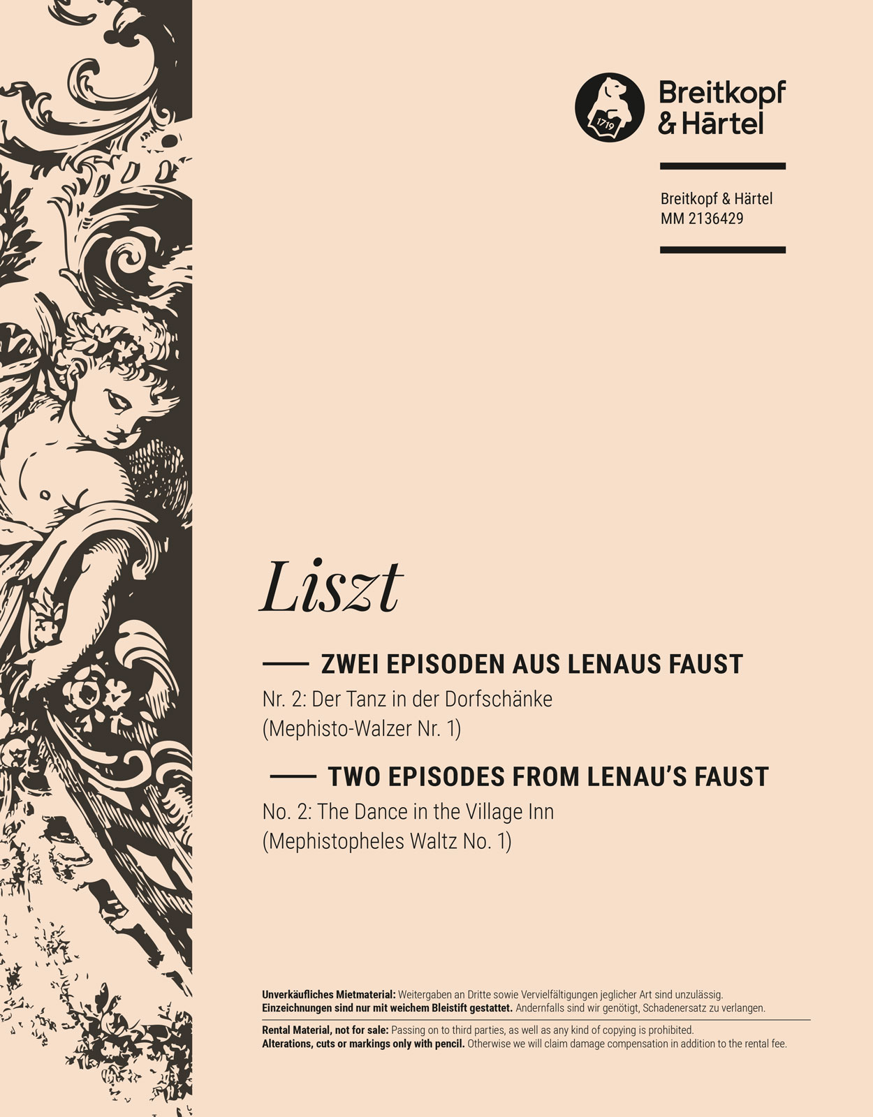 Franz Liszt - 2 Episodes from Lenau’s Faust - Cover