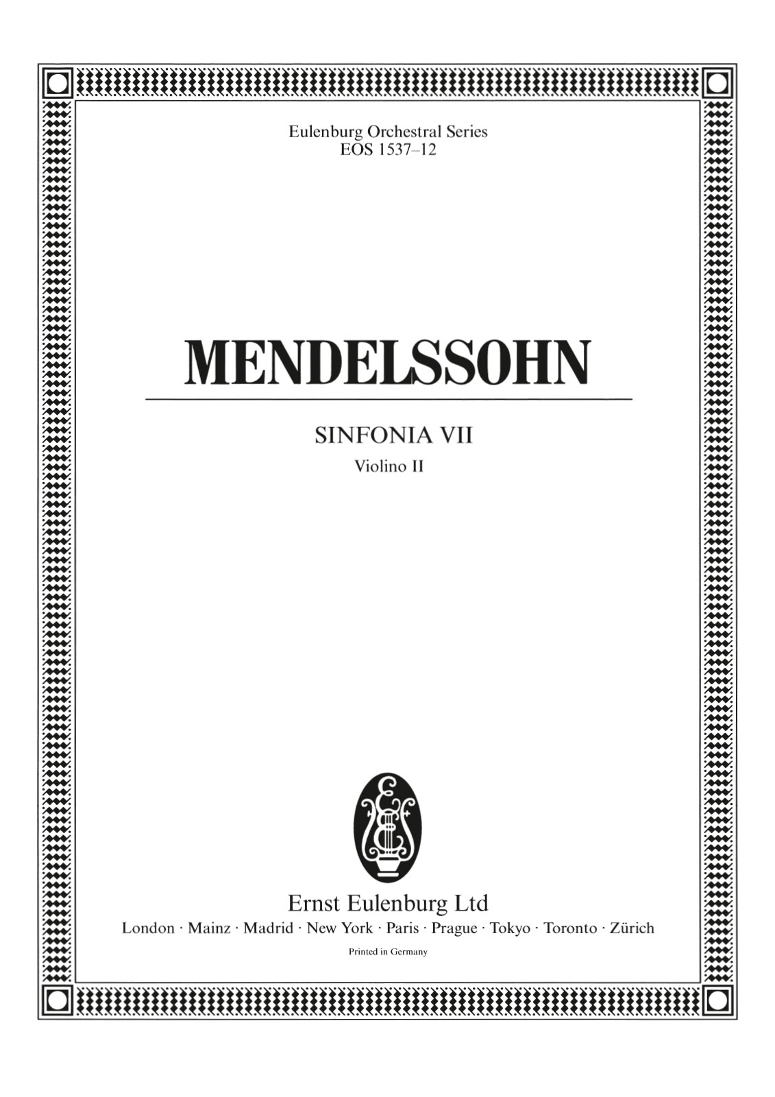EOS 1537-16 - Sinfonia Nr. 7 d-moll MWV N 7 - Cover