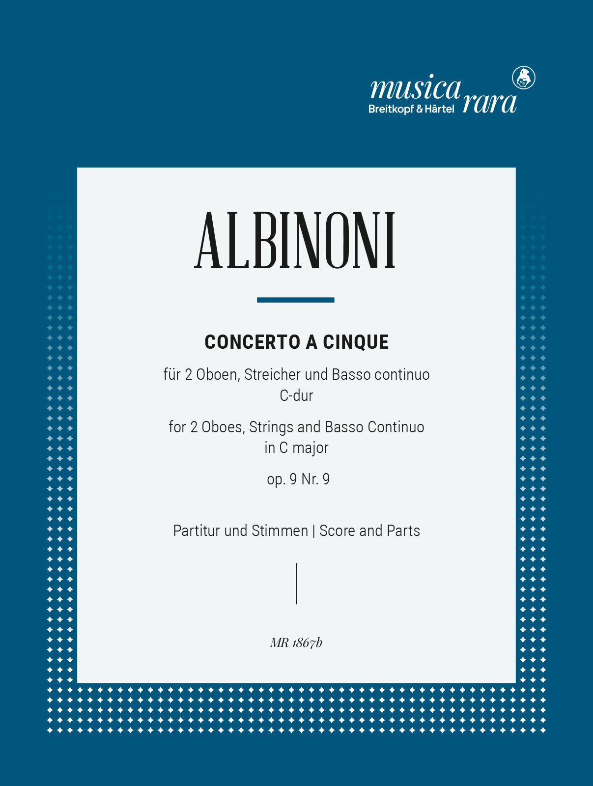 MR 1867b - Concerto a 5 C-dur op. 9/9 - Cover