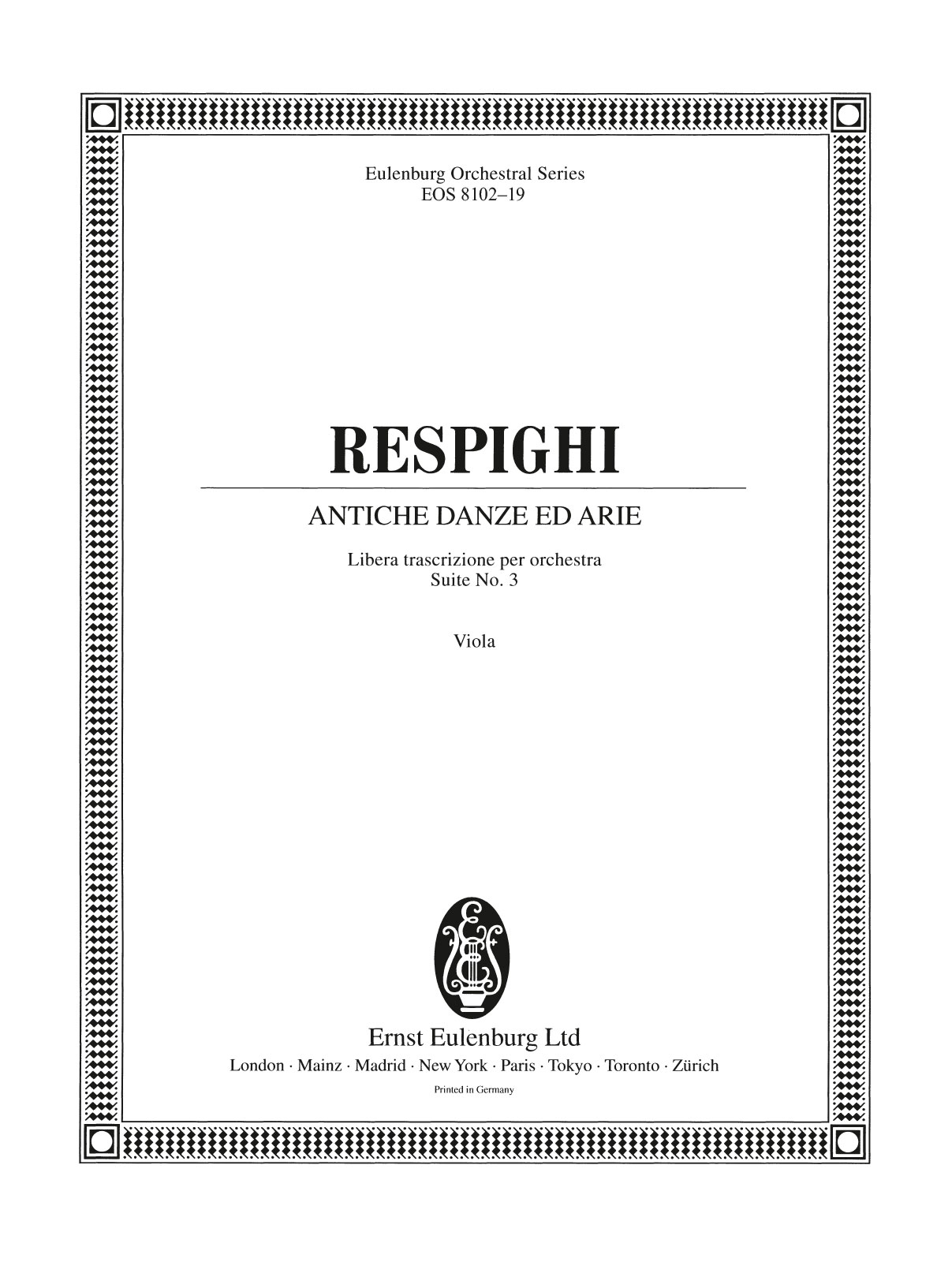 EOS 8102-19 - Antiche Danze ed Arie - Cover
