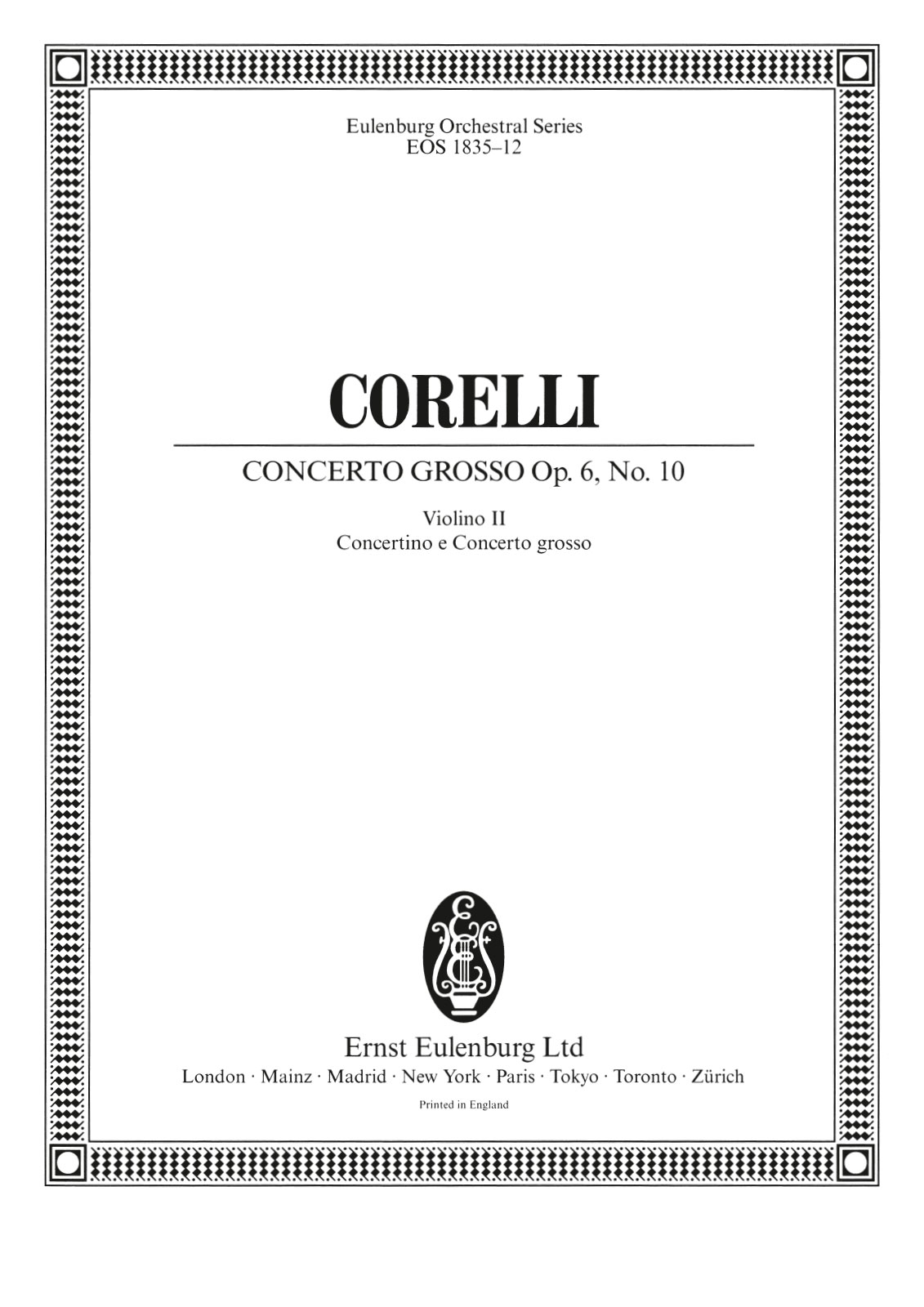 EOS 1835-16 - Concerto grosso op. 6 Nr. 10 C-dur - Cover