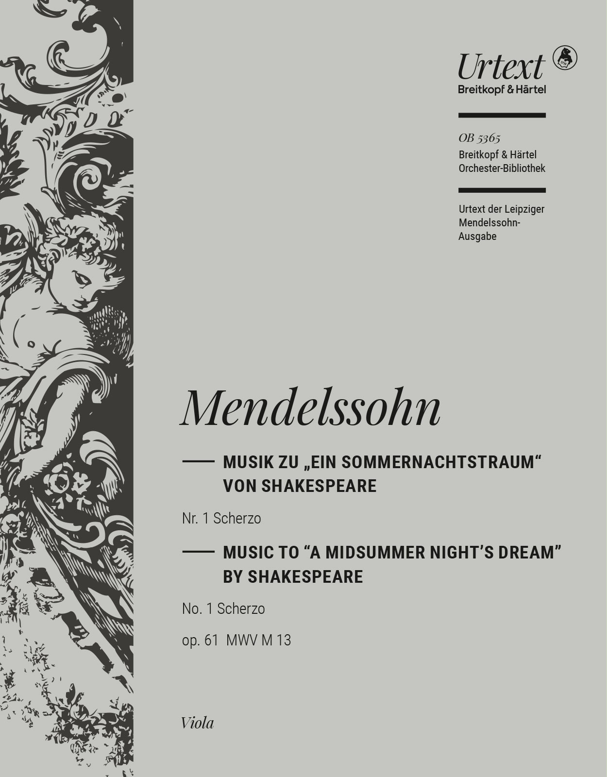 OB 5365-19 - Ein Sommernachtstraum op. 61 MWV M 13 - Cover