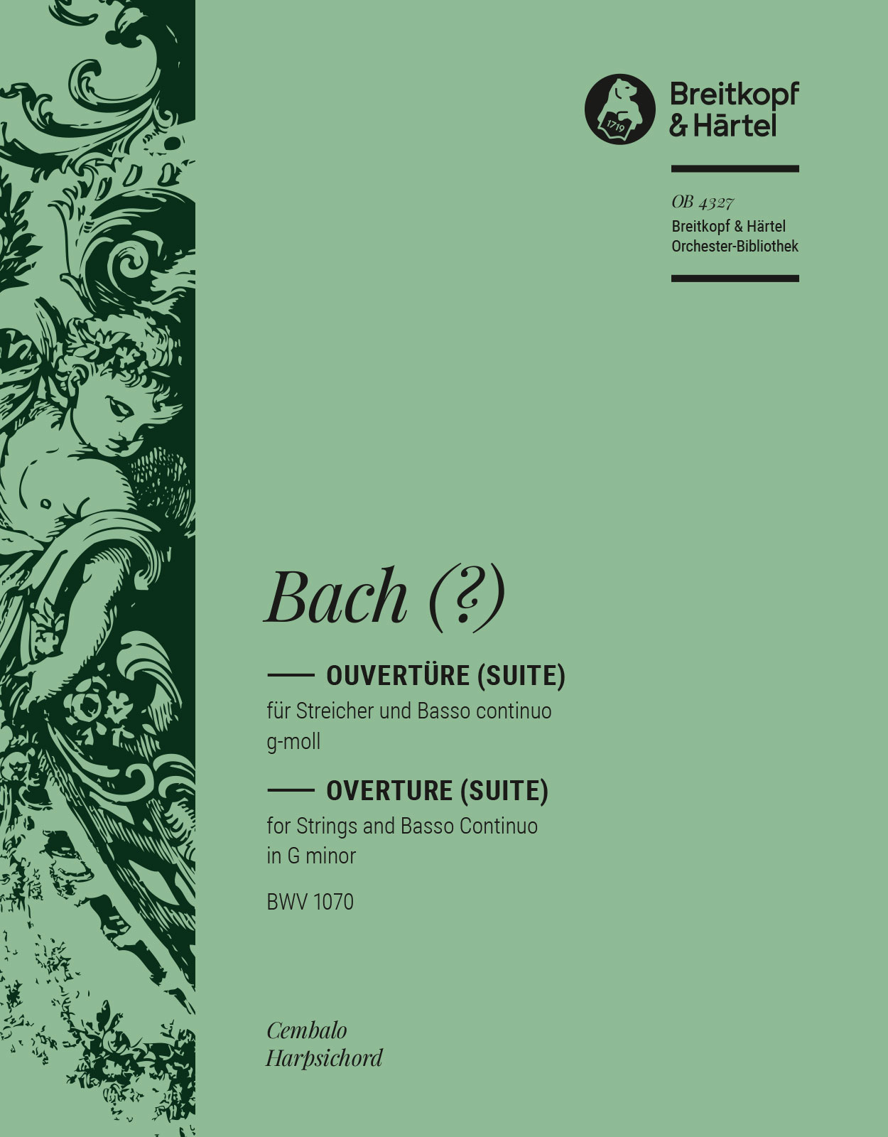 OB 4327-12 - Ouvertüre (Suite) g-moll BWV 1070 - Cover