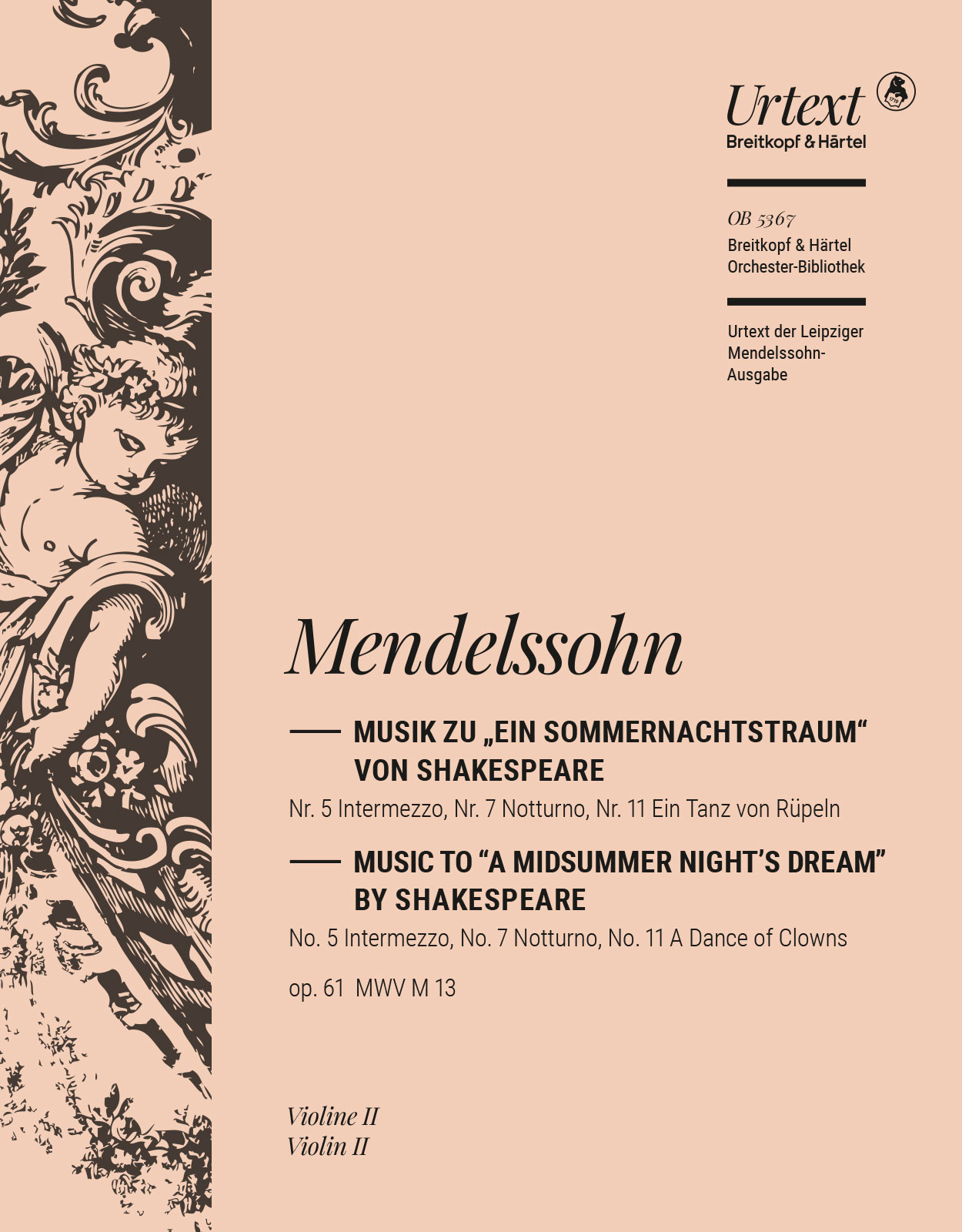 OB 5367-16 - A Midsummer Night’s Dream Op. 61 MWV M 13 - Cover