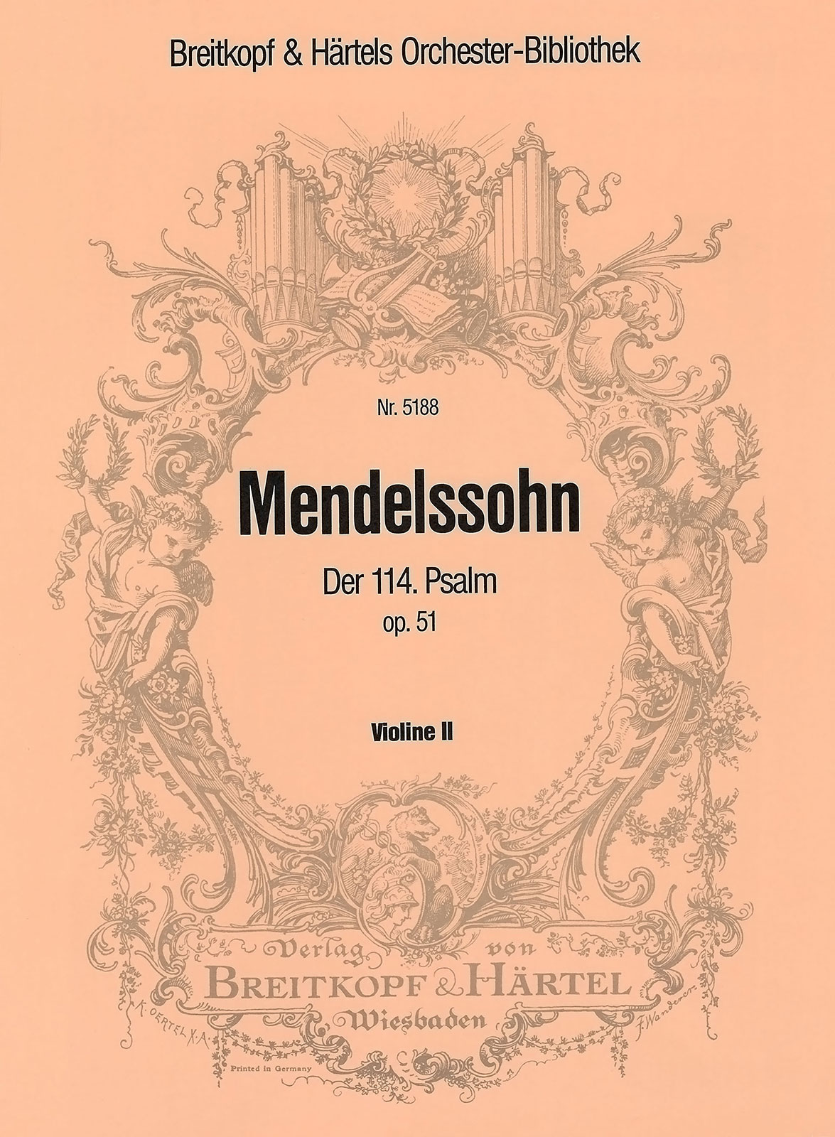 OB 5188-16 - Der 114. Psalm op. 51 MWV A 17 „Da Israel aus Ägypten zog“ - Cover