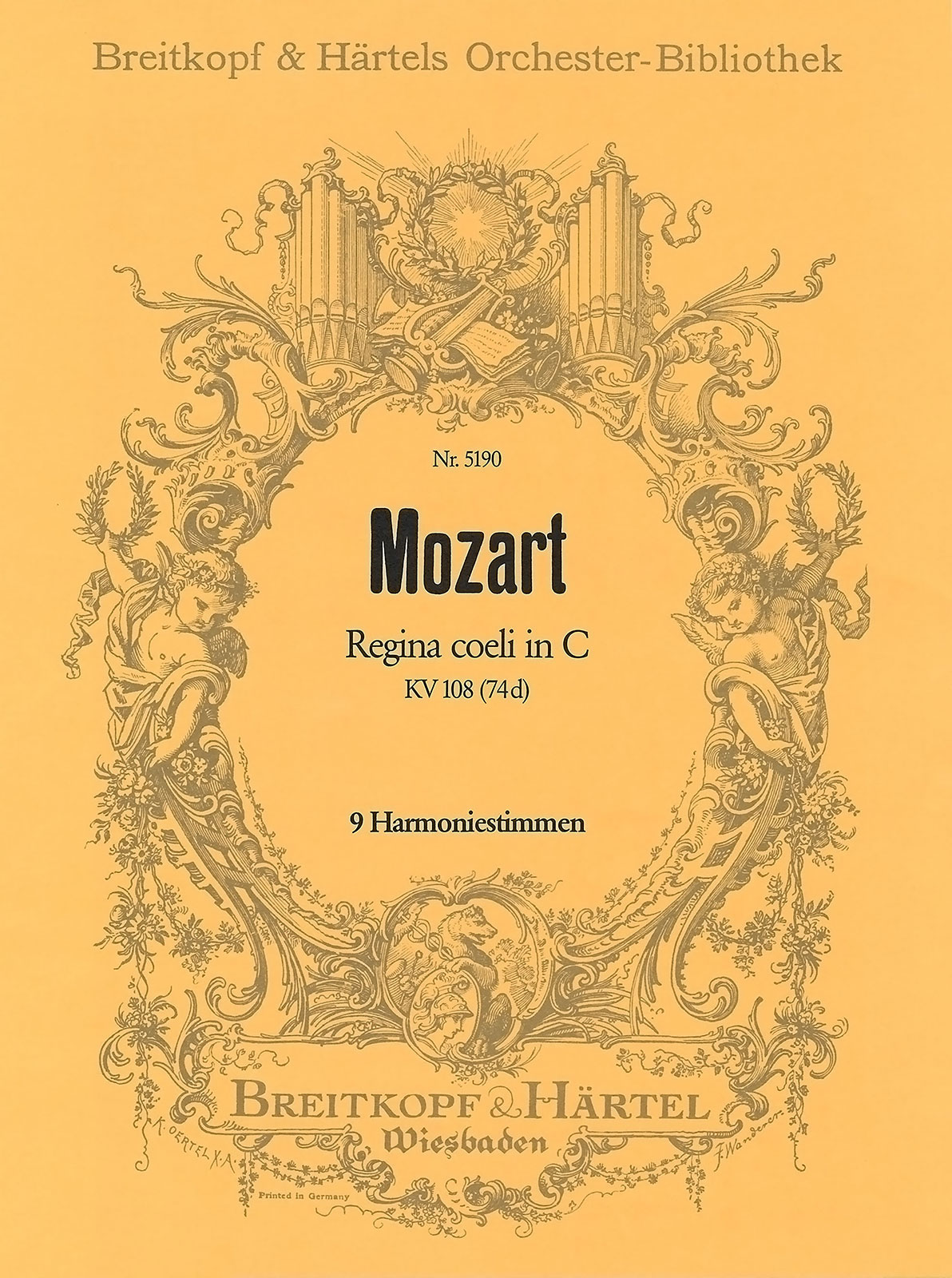 OB 5190-30 - Regina coeli in C KV 108 (74d) - Cover