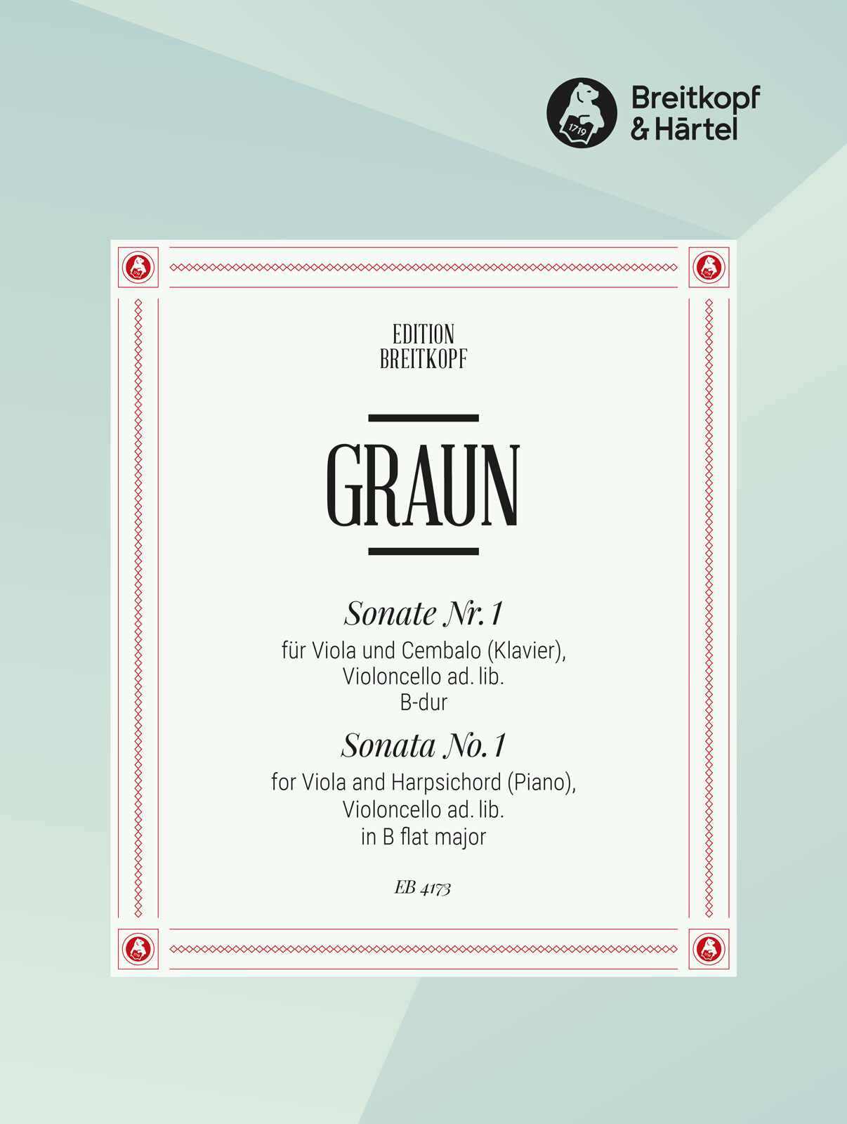 Johann Gottlieb Graun - Sonata No. 1 in B flat major - Cover
