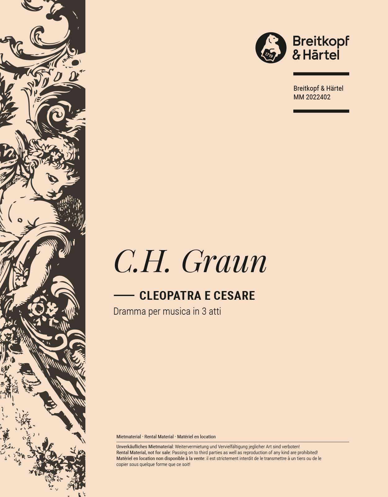 Carl Heinrich Graun - Cleopatra e Cesare - Cover
