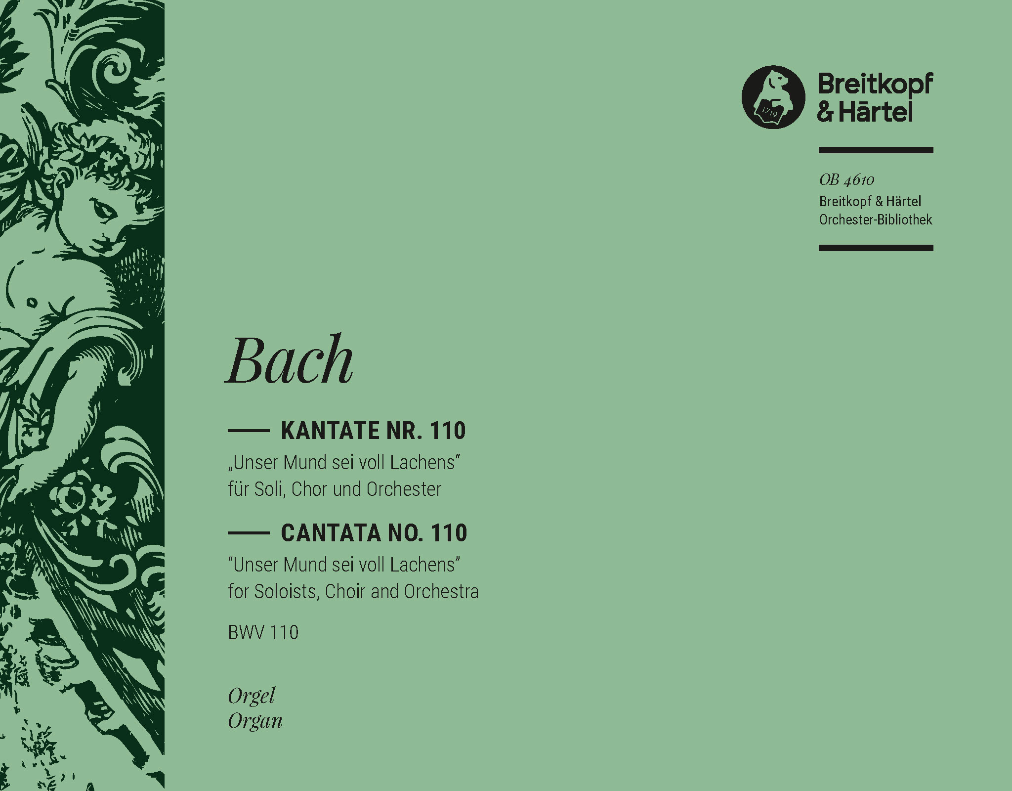 OB 4610-11 - Kantate BWV 110 „Unser Mund sei voll Lachens“ - Cover