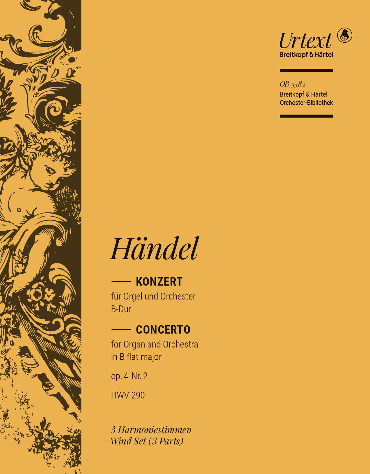 OB 5382-30 - Organ Concerto (No. 2) in B flat major Op. 4/2 HWV 290 - Cover