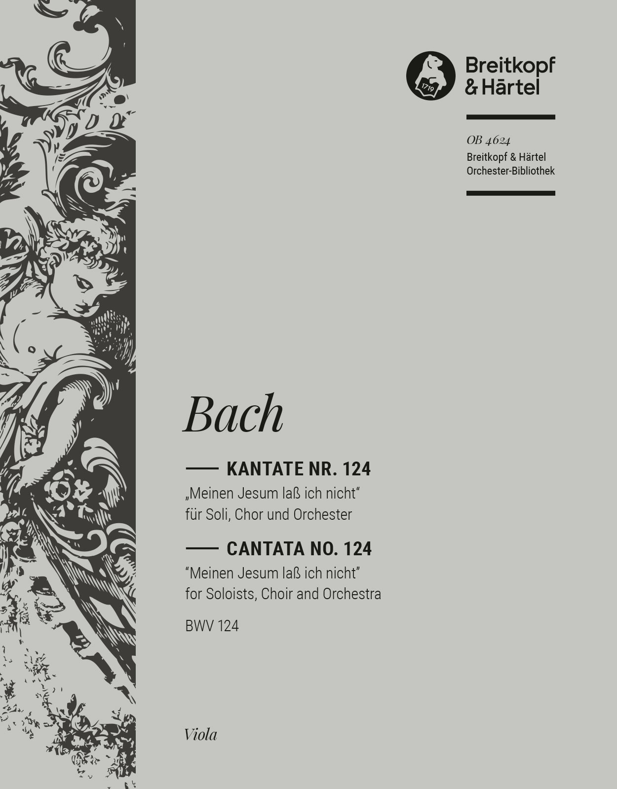 OB 4624-19 - Cantata BWV 124 “To my Jesus do I cling” - Cover