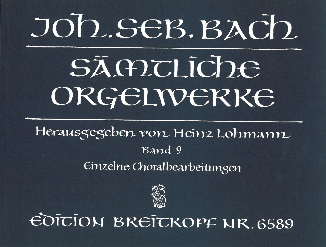 EB 6589 - Sämtliche Orgelwerke – Lohmann-Ausgabe - Cover