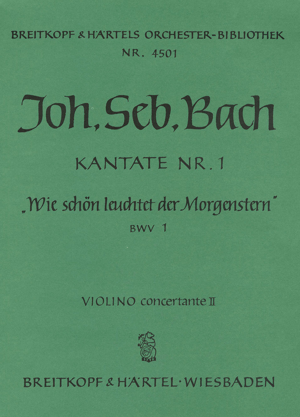 OB 4501-04 - Kantate BWV 1 „Wie schön leuchtet der Morgenstern“ - Cover