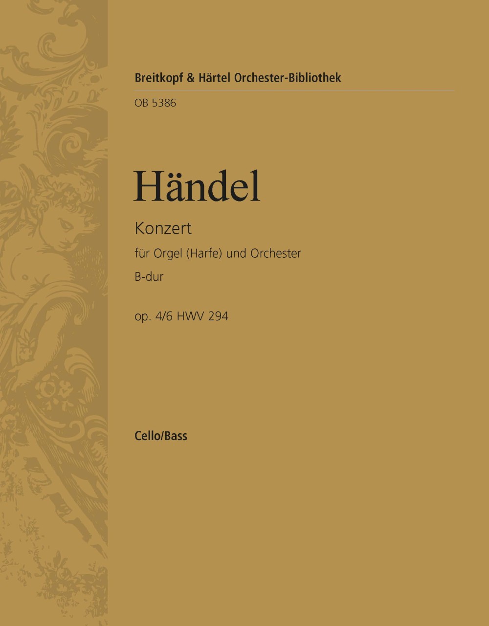OB 5386-26 - Orgelkonzert (Nr. 6) B-dur op. 4/6 HWV 294 - Cover