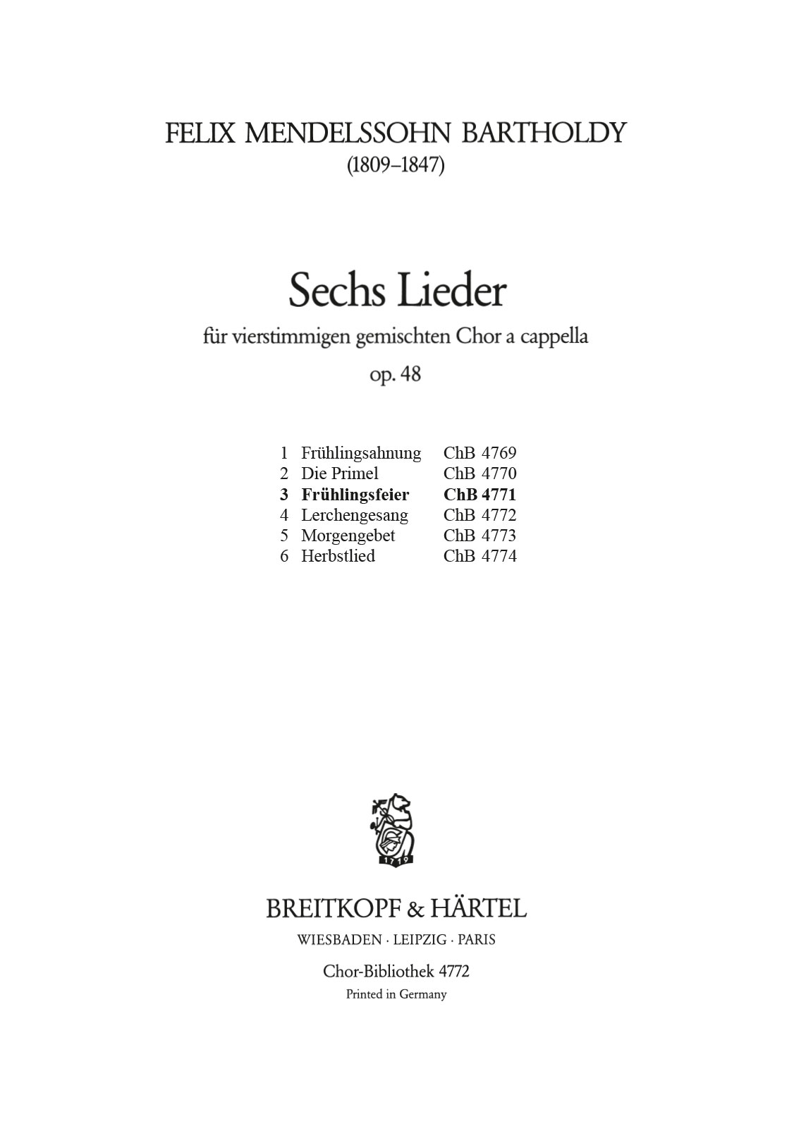 ChB 4771 - 6 Lieder Op. 48 - Cover