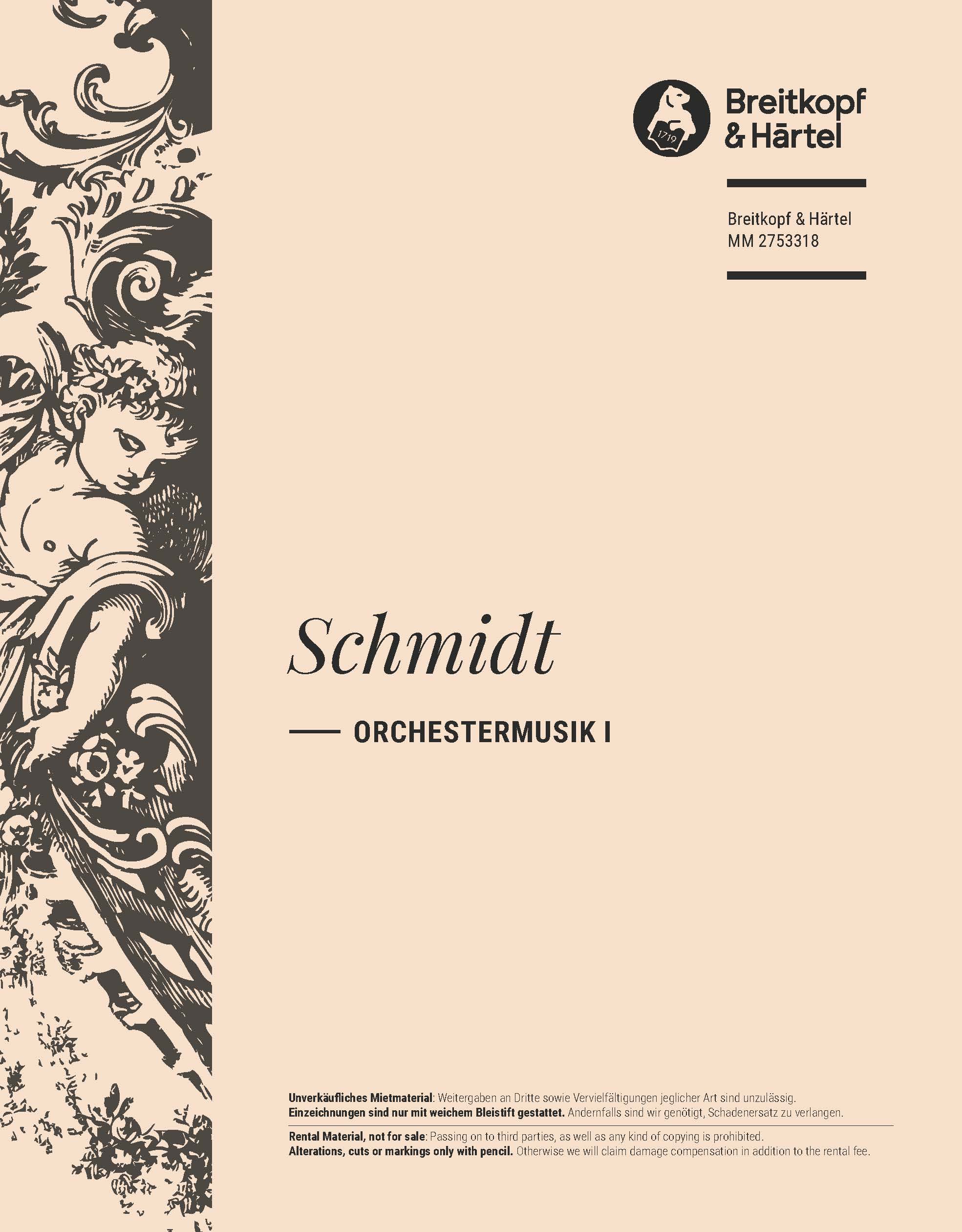 Christfried Schmidt - Orchestermusik I - Cover