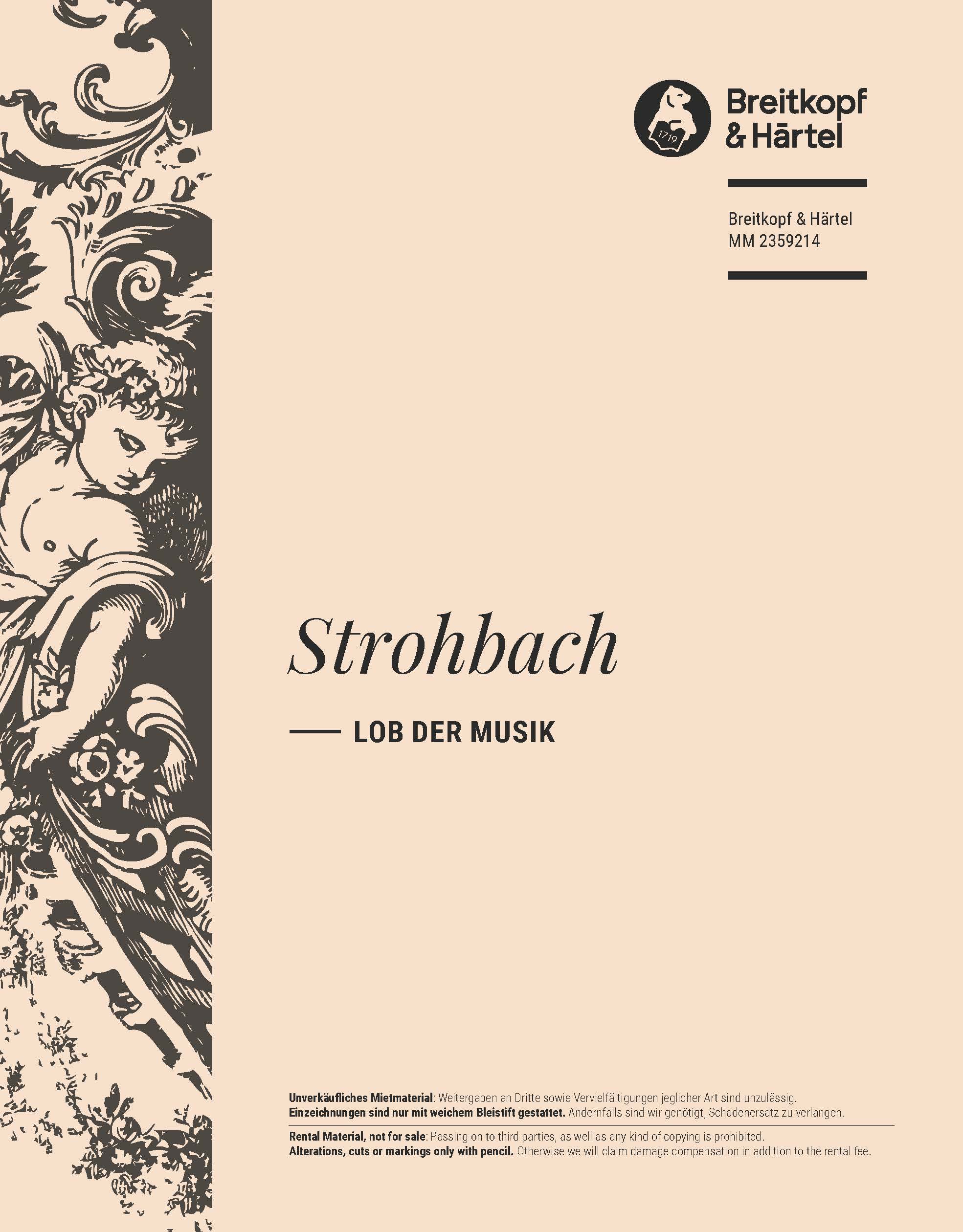 Siegfried Strohbach - Lob der Musik - Cover