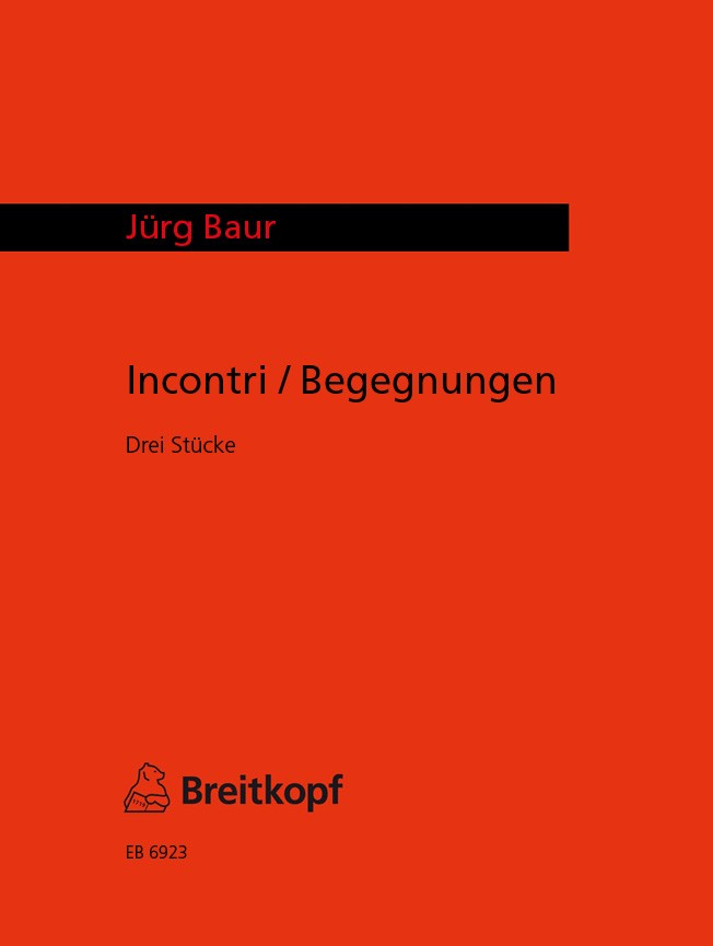 Jürg Baur - Incontri / Begegnungen - Cover